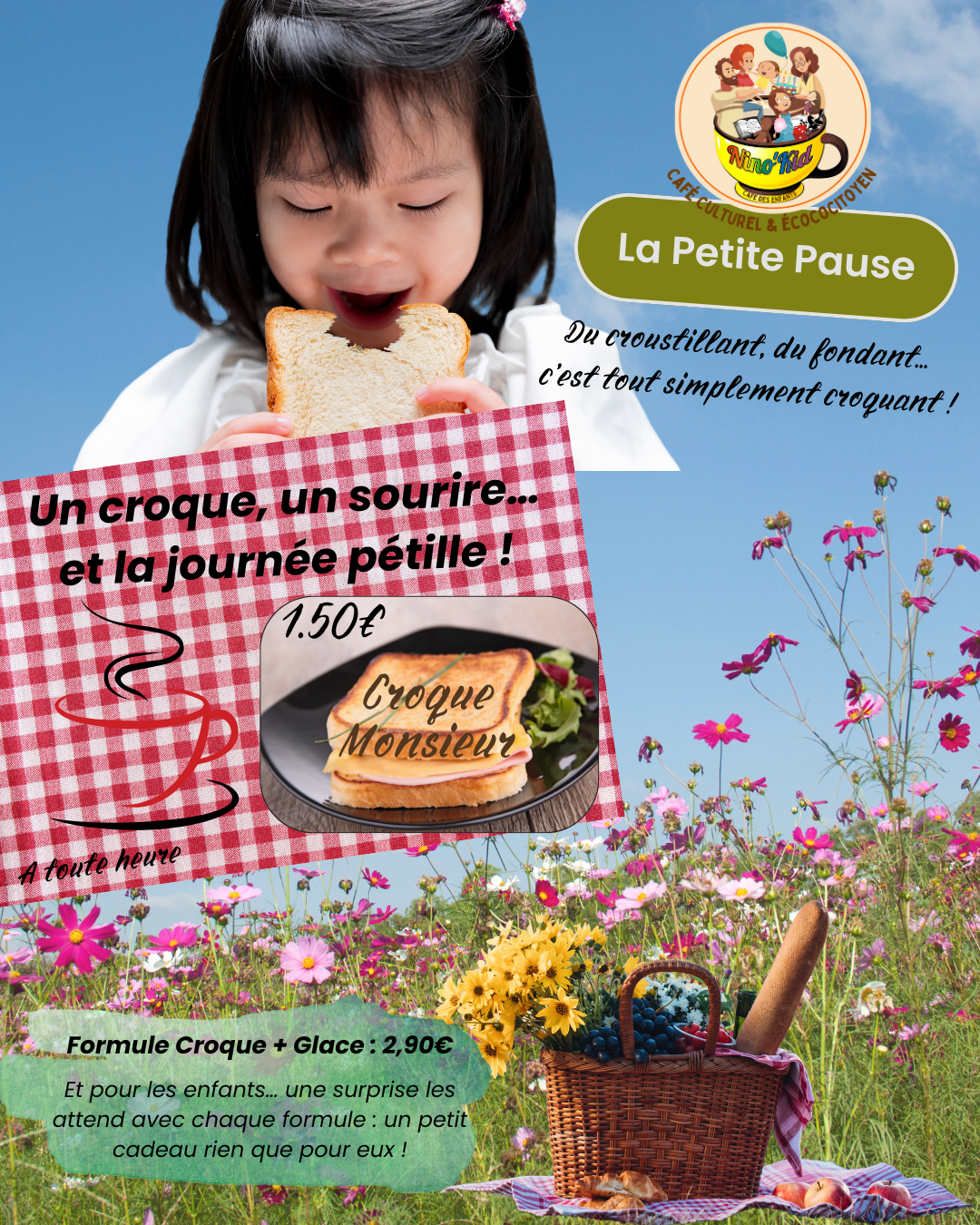 Croque monsieur snack nino kid 2025
