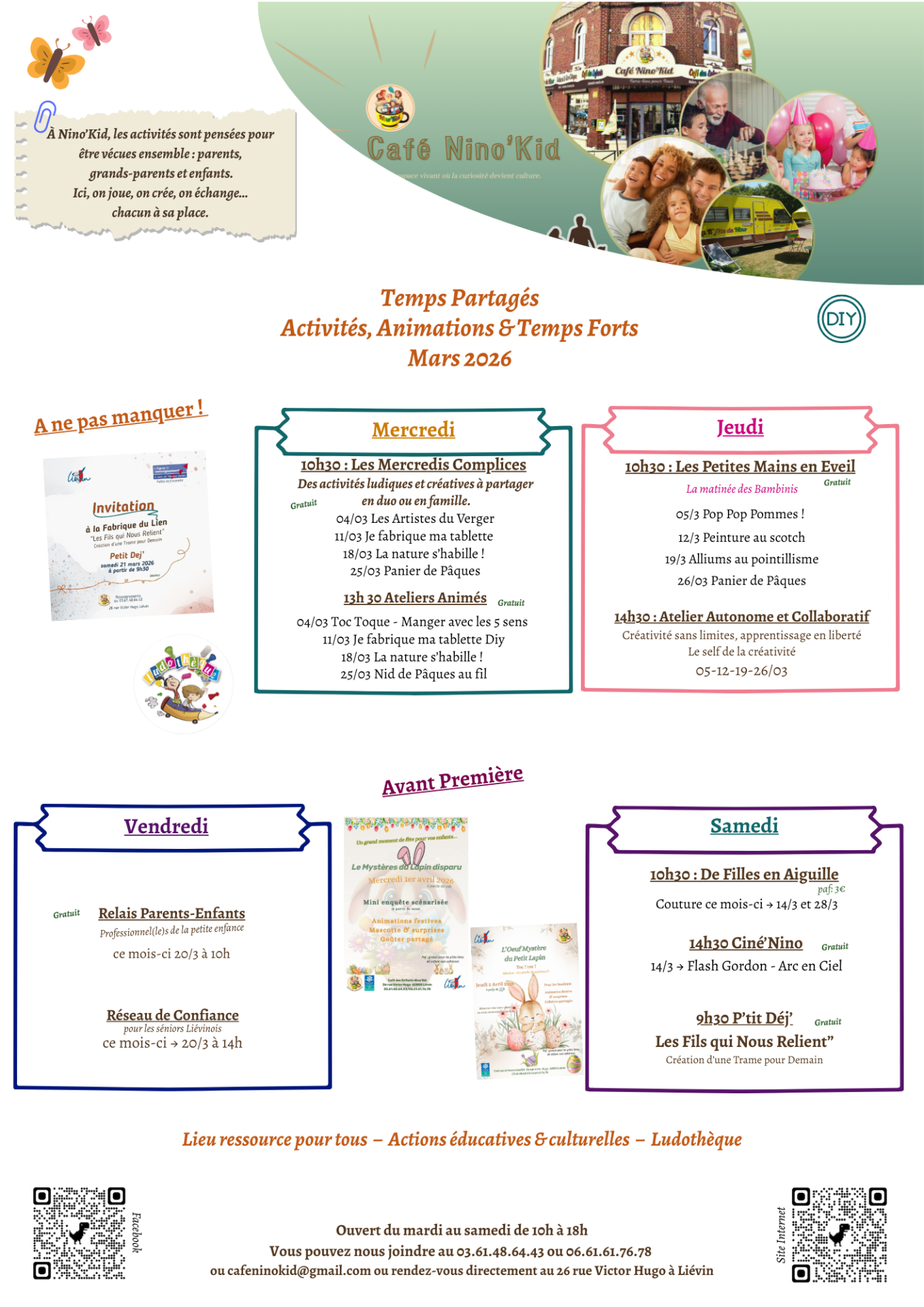 Mars 2026 programme nino kid