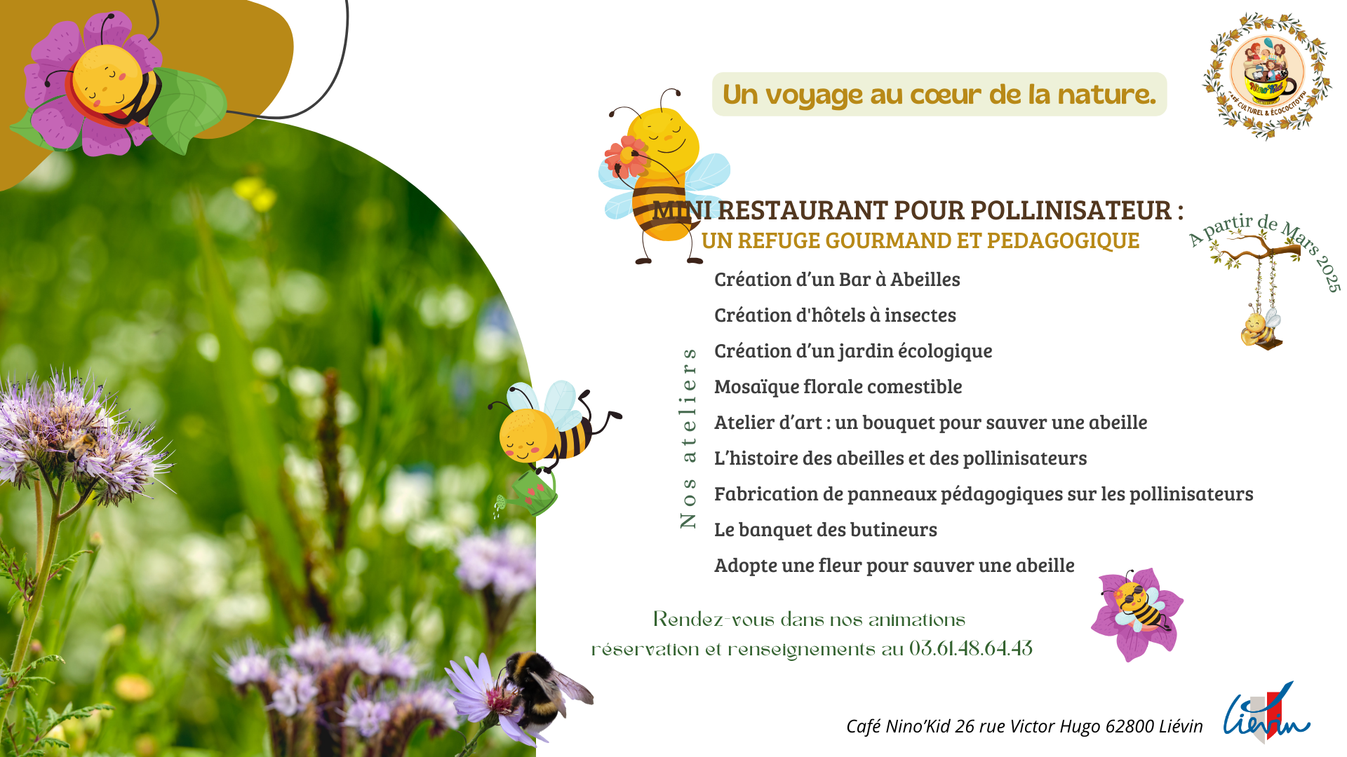 Mini restaurant pour les abeilles nino kid