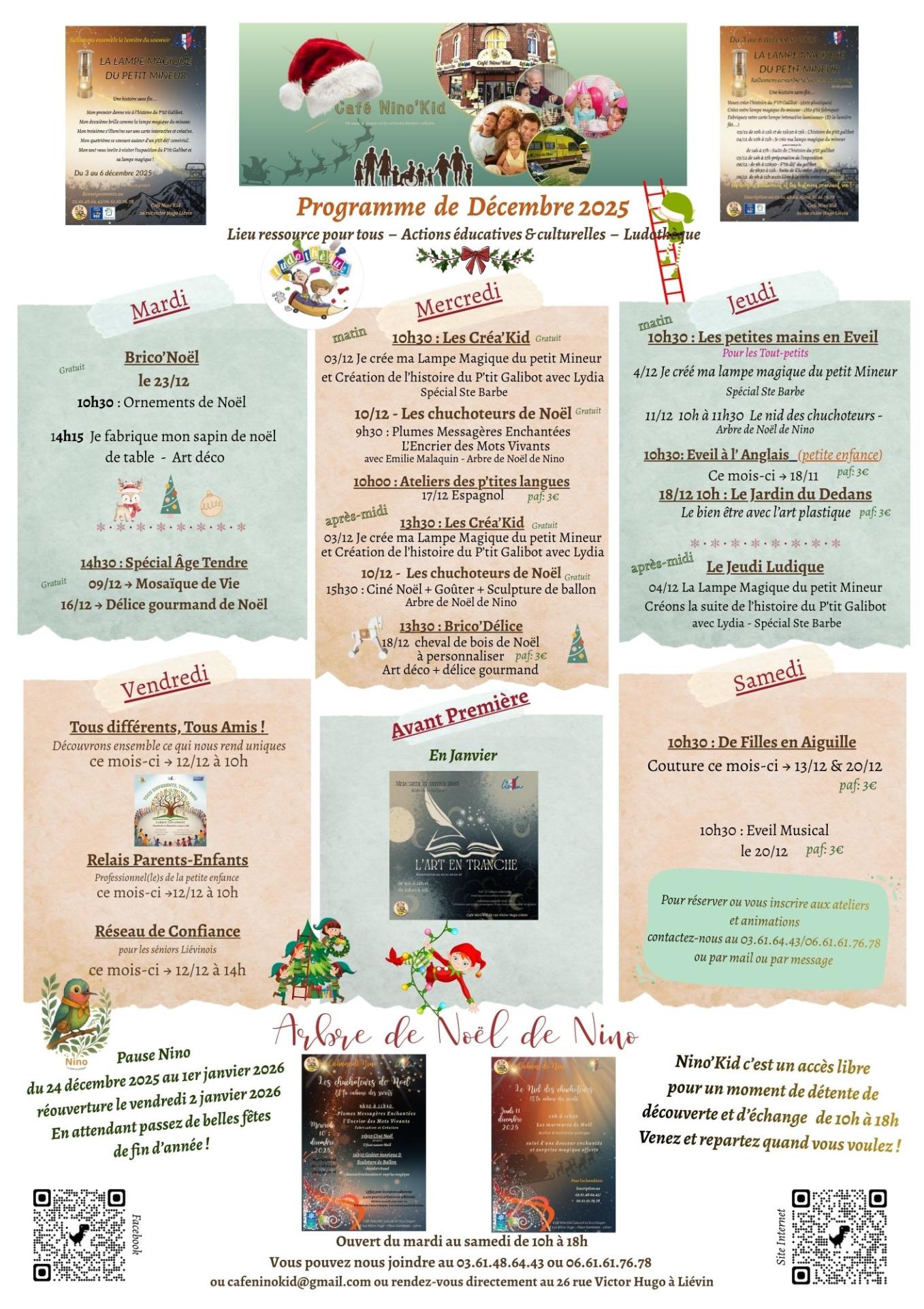 Program decembre 2025 nino kid