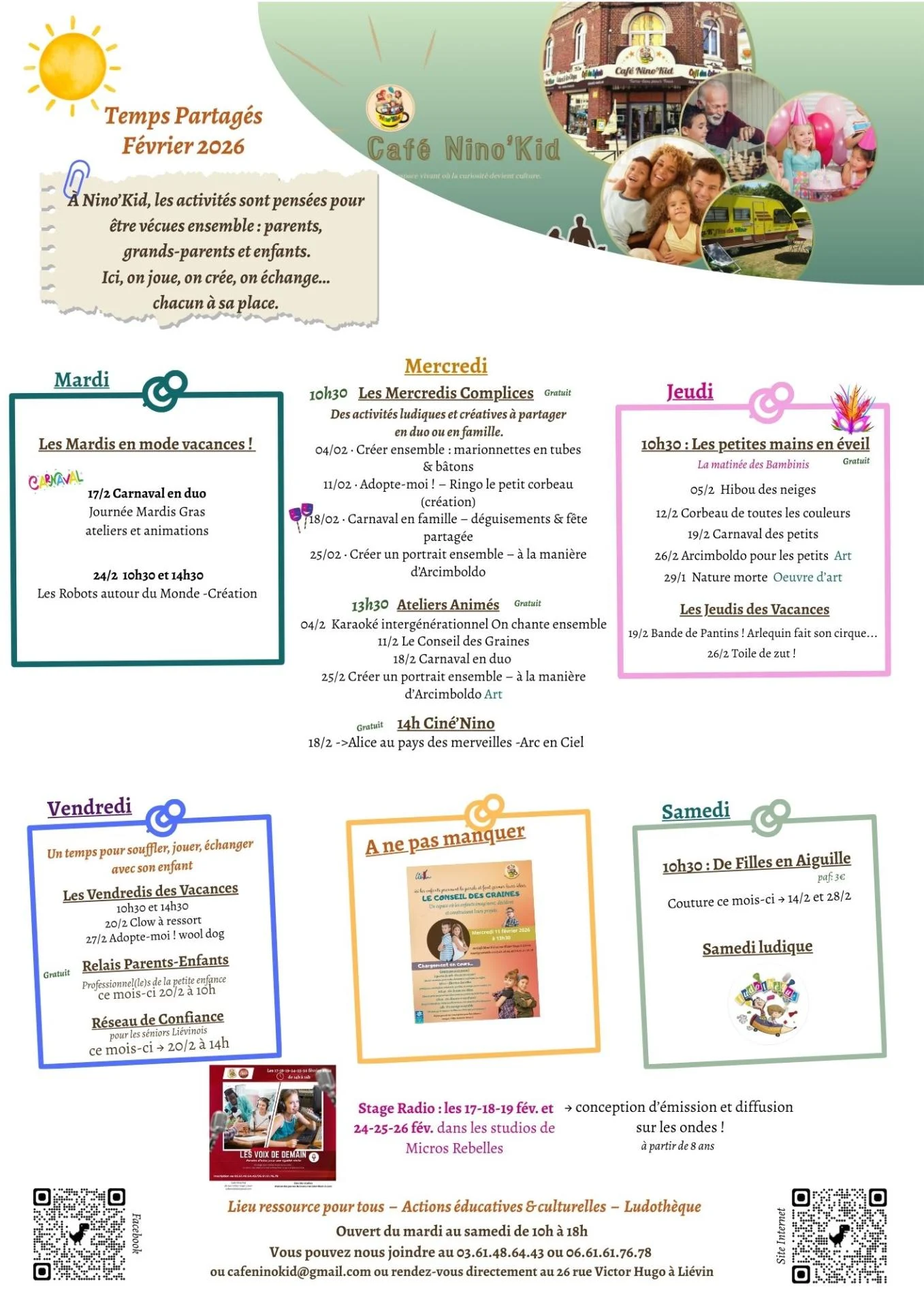 Programme février 2026 Nino'Kid