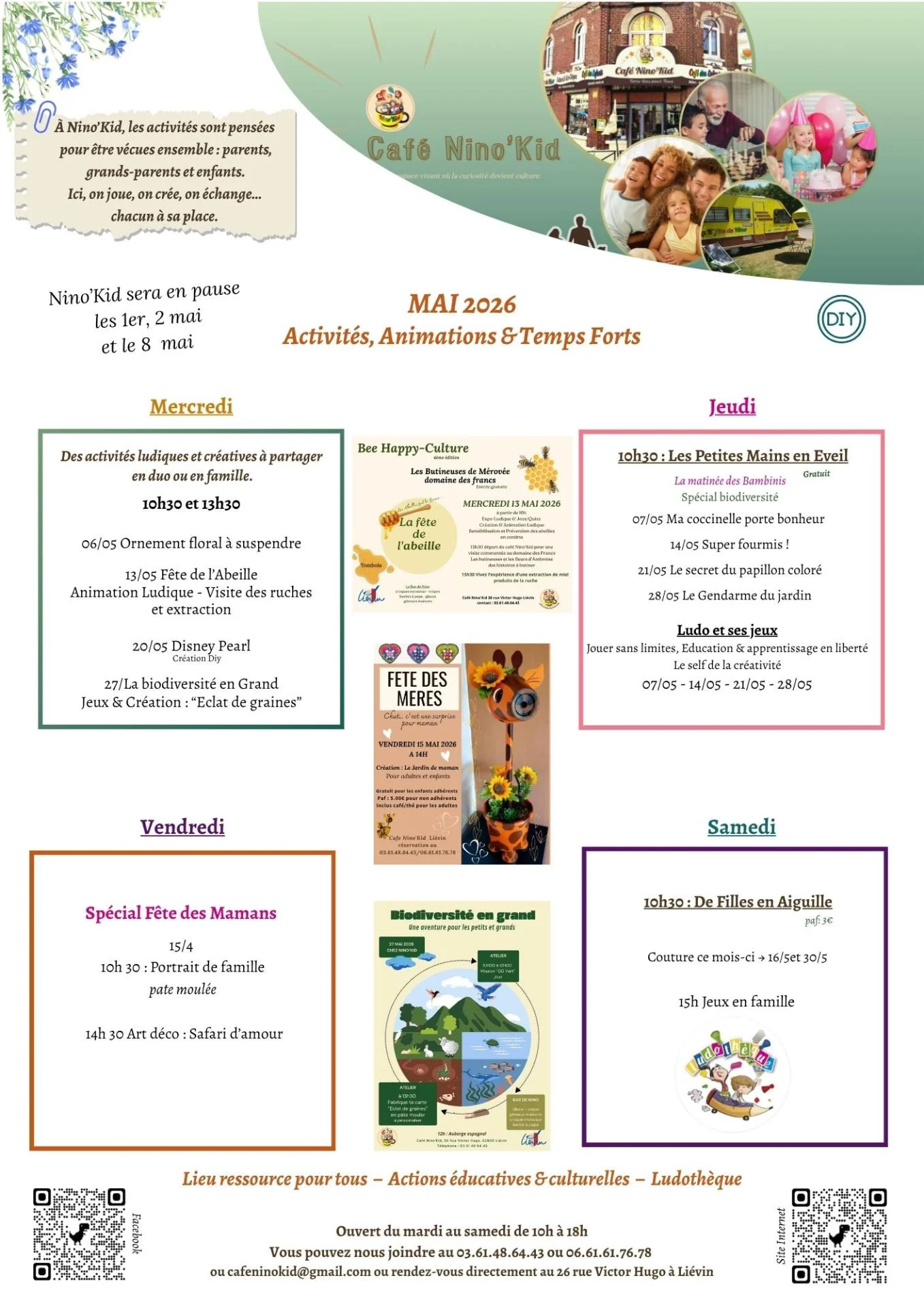 Programme de mai 2026 Nino'Kid