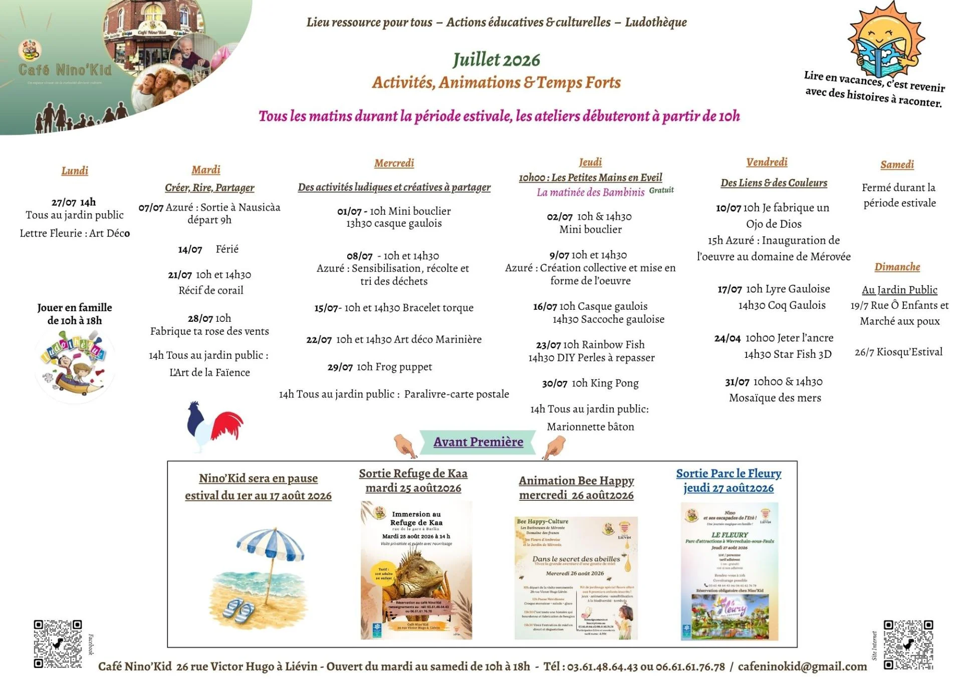 Programme juillet 2026